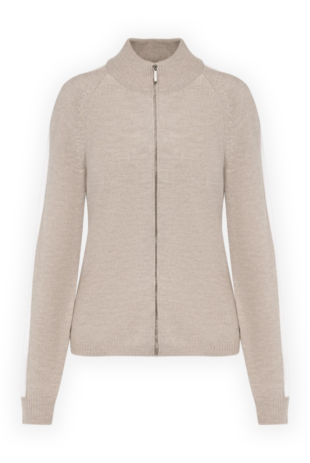 Moorer woman women's beige wool cardigan купить с ценами и фото 180135 - photo 1