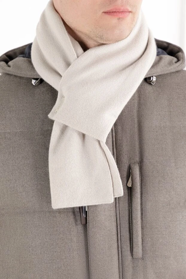 Moorer soft cashmere scarf for men beige 180171 - photo 2