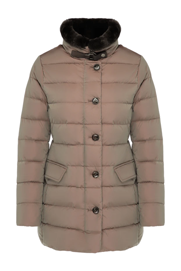 Moorer woman women's brown down jacket made of polyamide купить с ценами и фото 180185 - photo 1