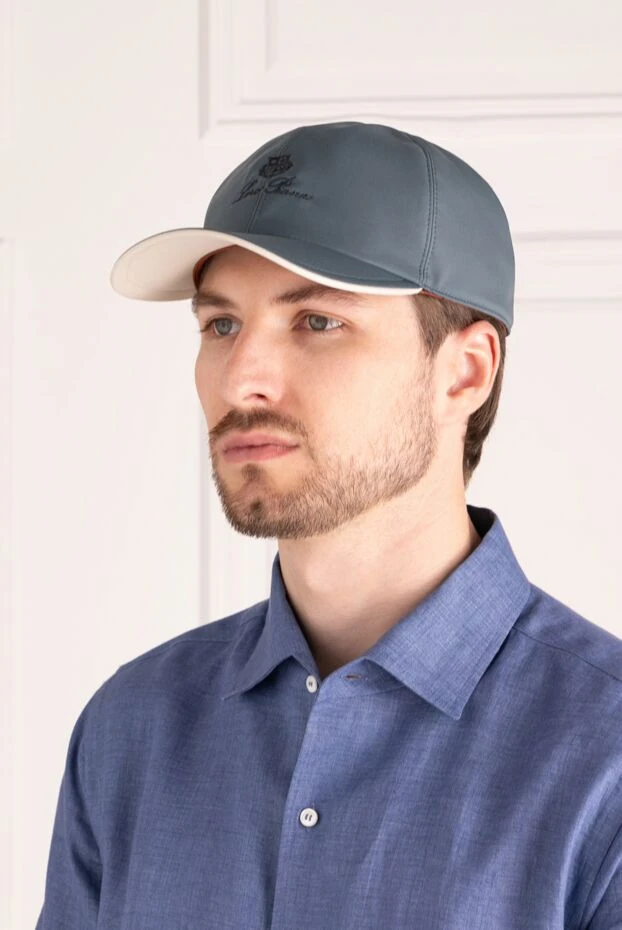 Loro Piana man men's blue polyester cap купить с ценами и фото 180206 - photo 2