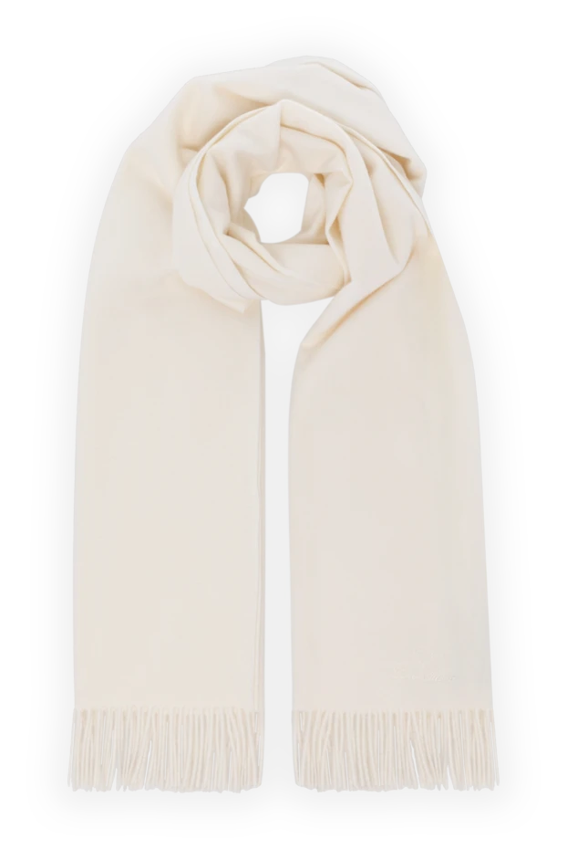 Loro Piana woman women's white cashmere scarf купить с ценами и фото 180209 - photo 1