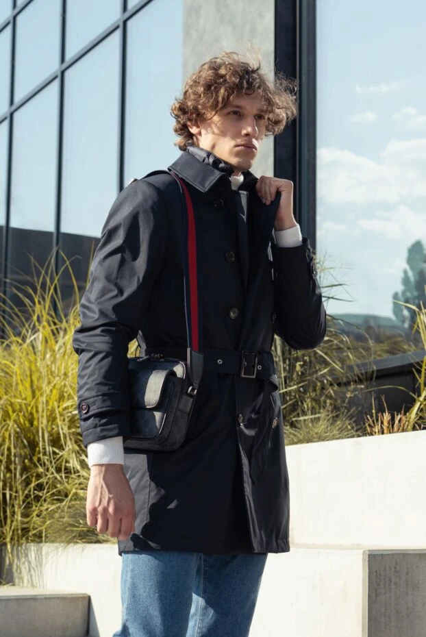 Moorer пальто мужское синее из полиэстера и полиуретана. 180218 - фото 2