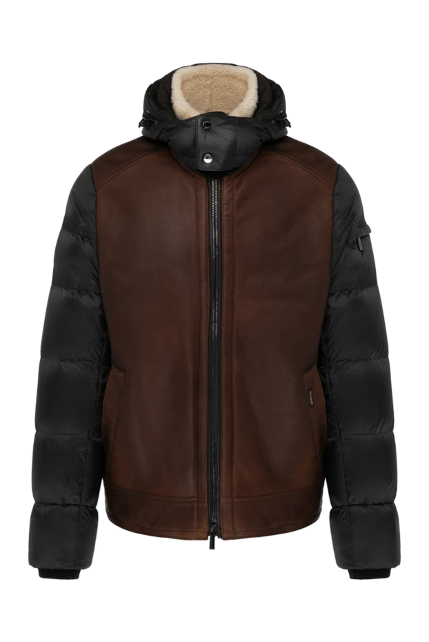 Moorer man men's brown sheepskin coat made of genuine leather and fur купить с ценами и фото 180219 - photo 1