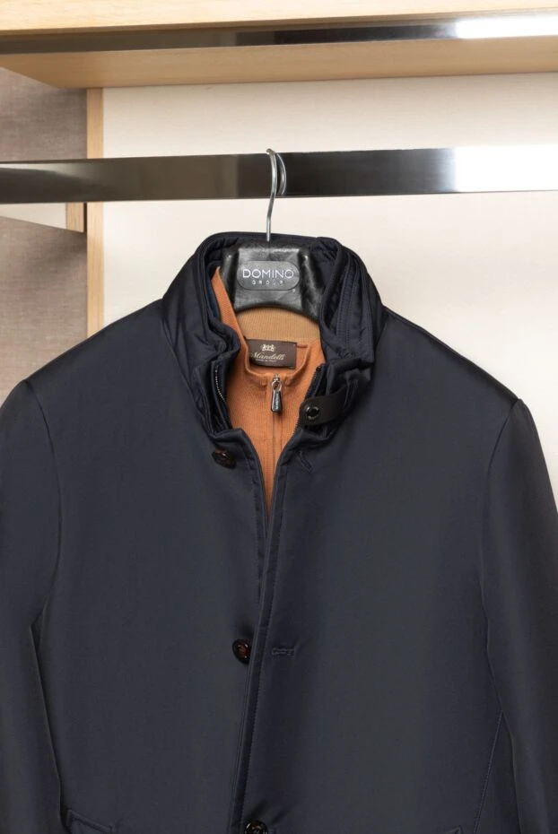 Moorer пальто мужское синее из полиэстера 180236 - фото 2