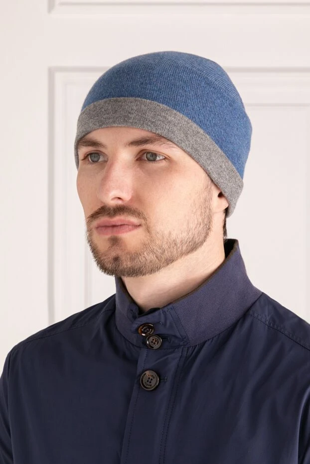 Moorer man men's blue cashmere hat купить с ценами и фото 180244 - photo 2