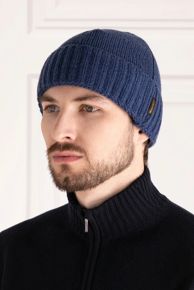 Moorer man men's blue cashmere hat купить с ценами и фото 180252 - photo 2