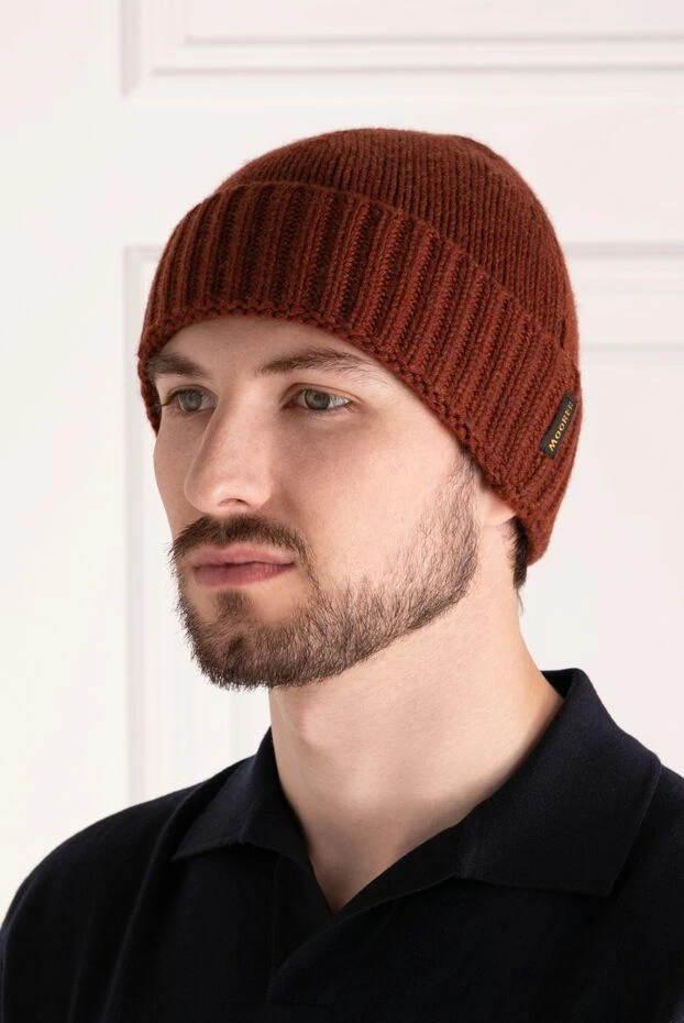 Moorer man men's burgundy cashmere hat купить с ценами и фото 180253 - photo 2