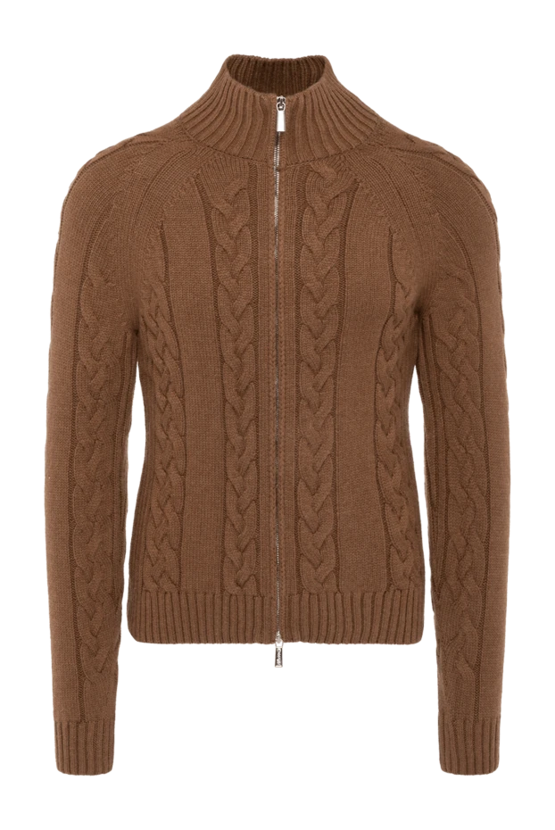 Moorer man men's brown cashmere cardigan купить с ценами и фото 180257 - photo 1