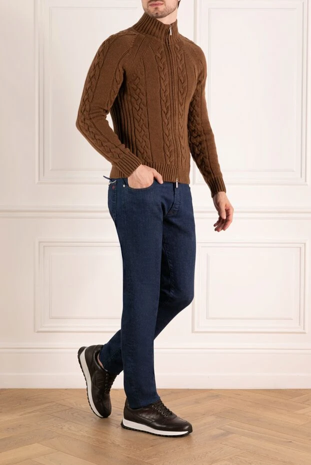 Moorer man men's brown cashmere cardigan купить с ценами и фото 180257 - photo 2