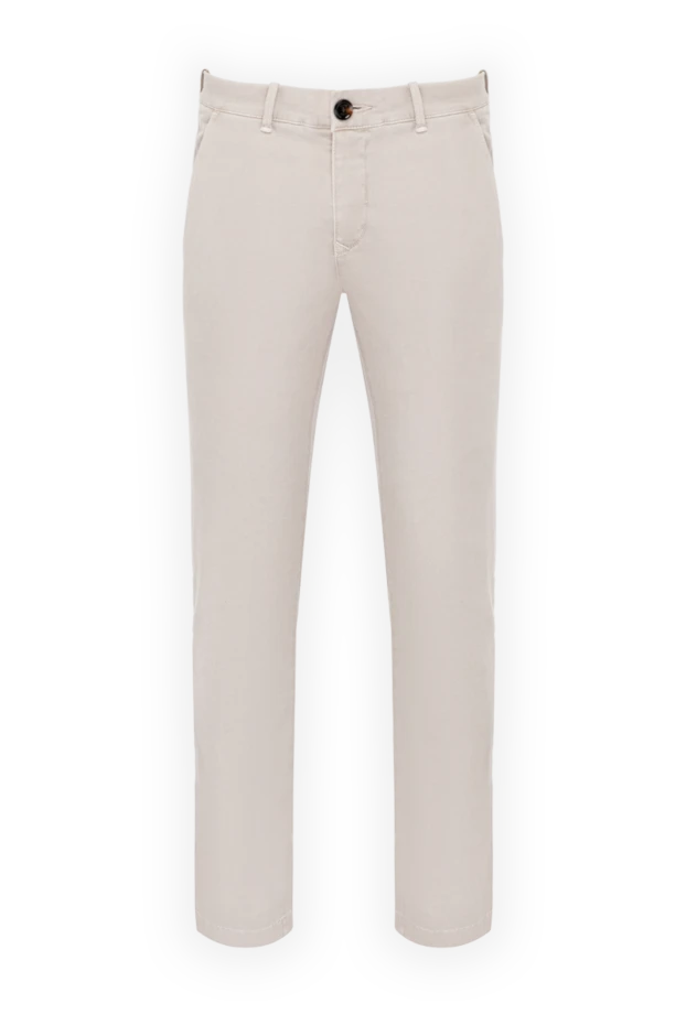 Moorer man men's beige trousers made of cotton and elastane купить с ценами и фото 180259 - photo 1