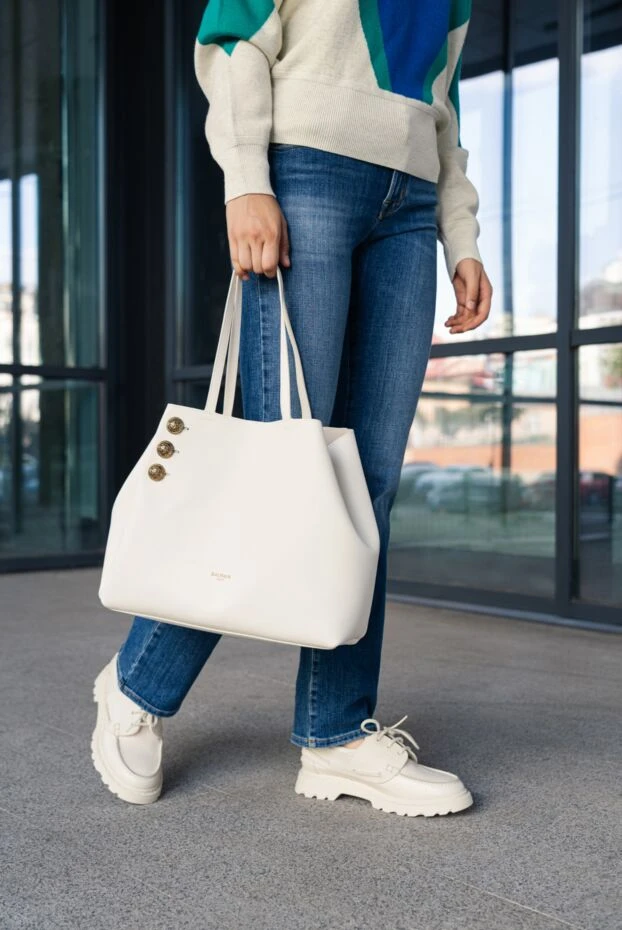 Moorer женские синие джинсы из эластичного денима с клёш-силуэтом 180261 - фото 2