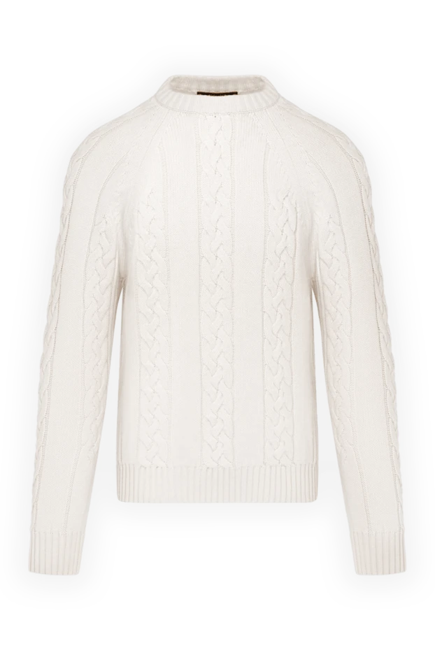 Moorer man men's white cashmere jumper купить с ценами и фото 180263 - photo 1