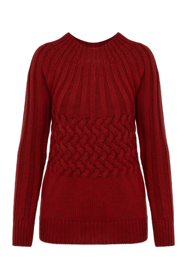 Moorer woman women's burgundy wool jumper купить с ценами и фото 180265 - photo 1