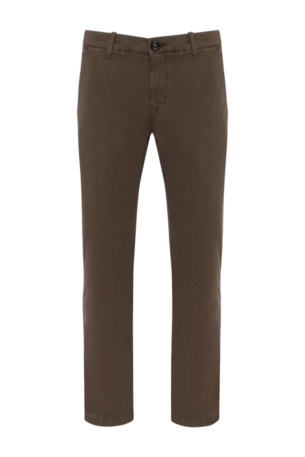 Moorer man men's brown trousers made of cotton and elastane купить с ценами и фото 180269 - photo 1