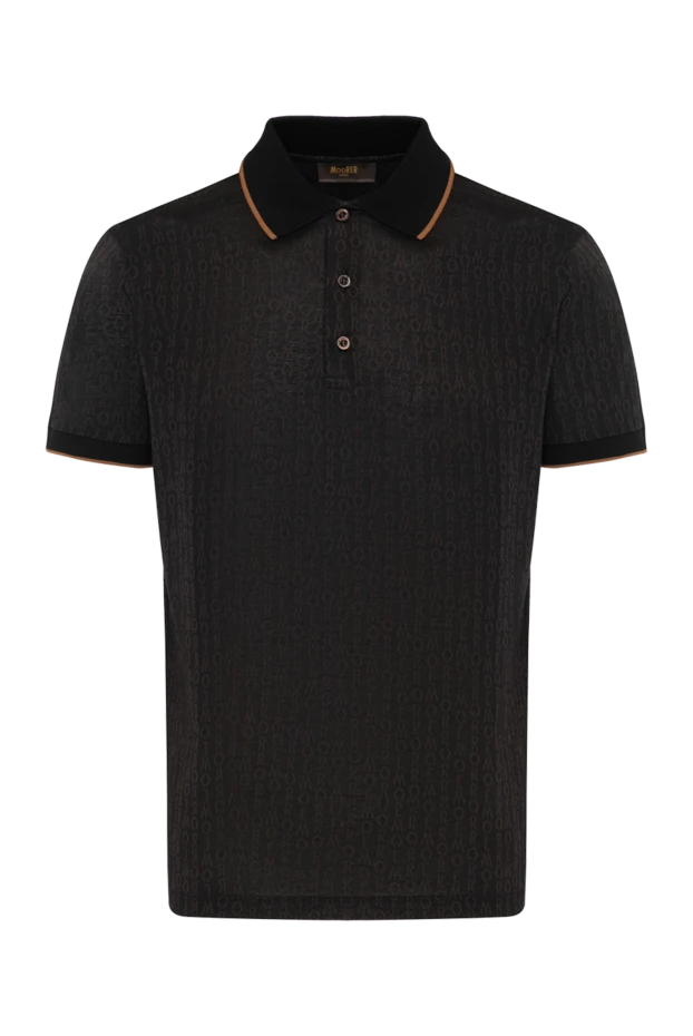 Moorer man men's brown cotton polo with short sleeves купить с ценами и фото 180274 - photo 1