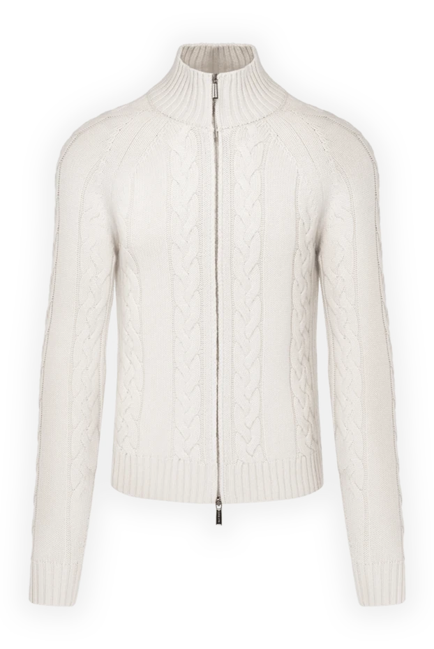 Moorer man men's white cashmere cardigan купить с ценами и фото 180283 - photo 1