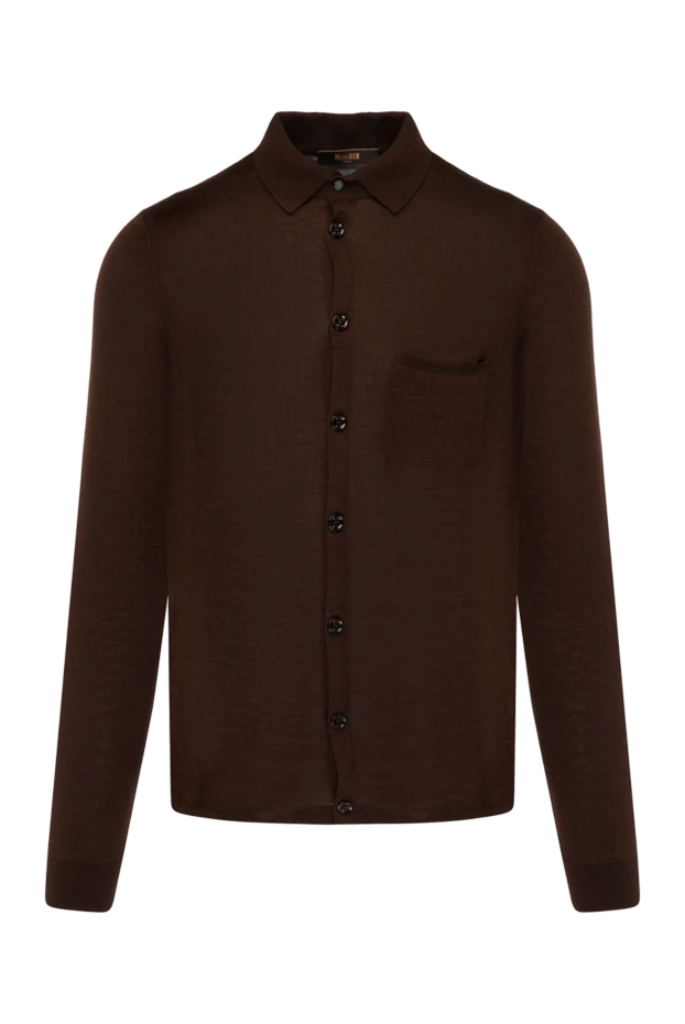 Moorer man men's brown wool shirt купить с ценами и фото 180287 - photo 1