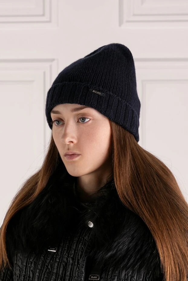 Moorer woman women's blue cashmere hat купить с ценами и фото 180299 - photo 2