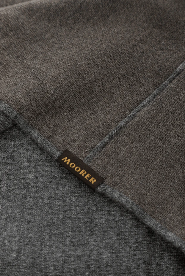 Moorer double layer tube scarf with velvety texture in grey melange
 180300 - photo 3