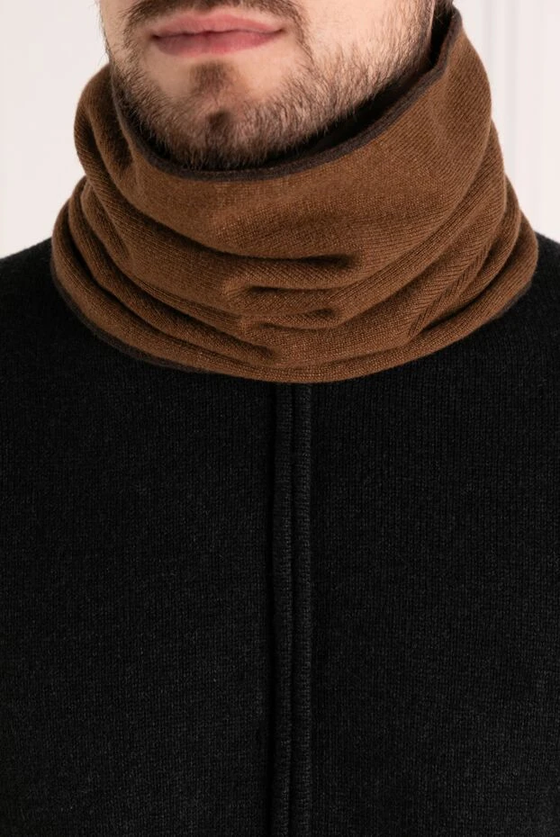 Moorer man men's brown cashmere scarf купить с ценами и фото 180307 - photo 2