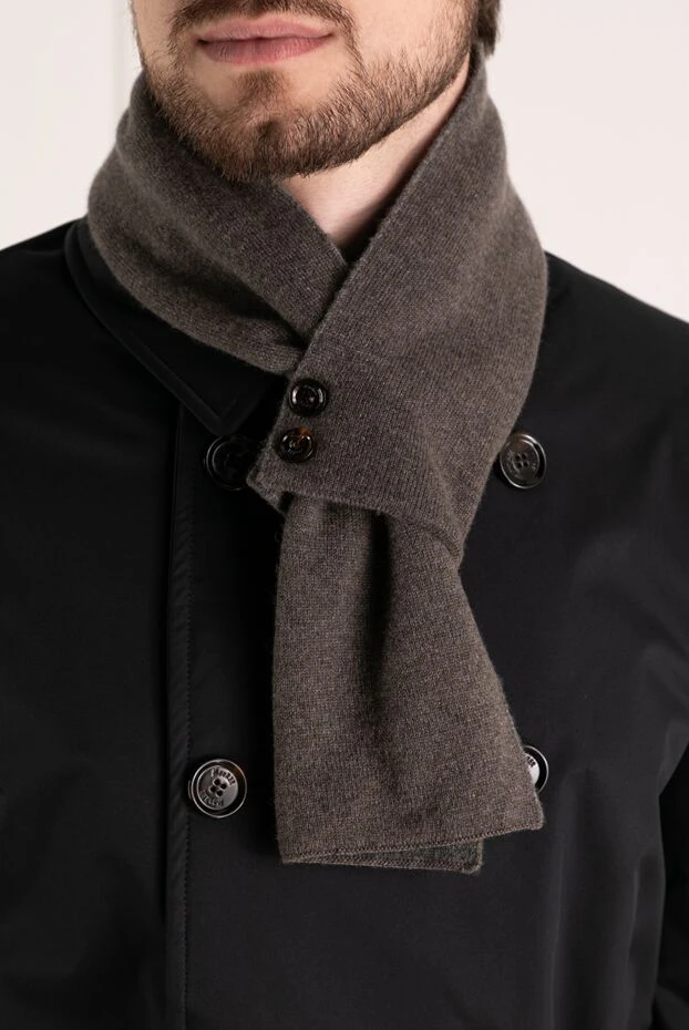 Moorer man men's gray cashmere scarf купить с ценами и фото 180309 - photo 2