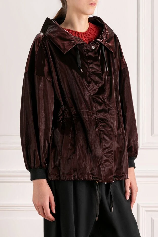 Moorer women's burgundy jacket made of nylon and polyurethane. 180320 - photo 3