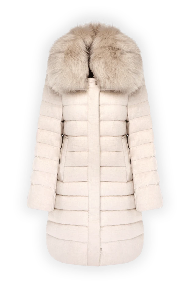 Moorer woman women's white cashmere down jacket купить с ценами и фото 180322 - photo 1