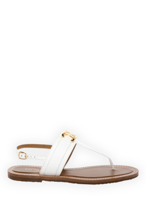 Celine woman women's white sandals made of genuine leather купить с ценами и фото 180330 - photo 1