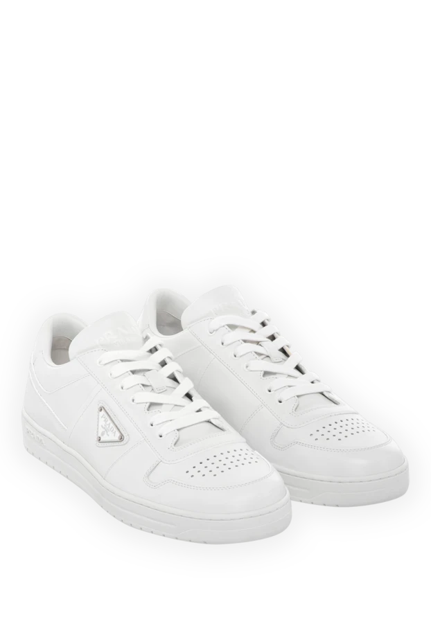 Prada man men's white sneakers made of genuine leather купить с ценами и фото 180331 - photo 2