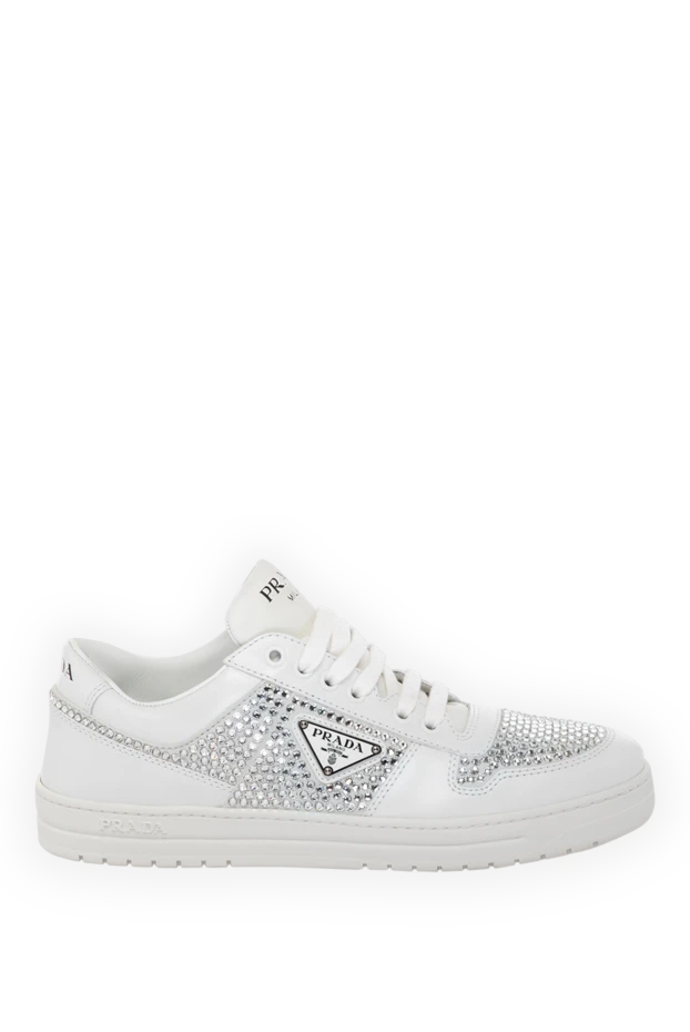 Prada woman women's white sneakers made of genuine leather купить с ценами и фото 180332 - photo 1