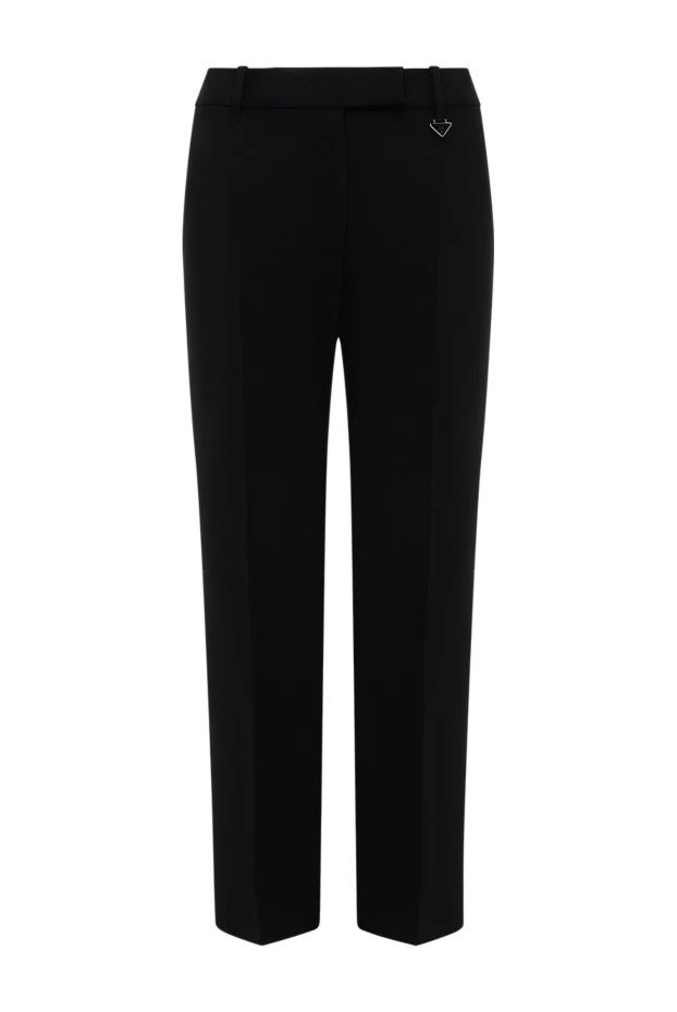 Prada woman women's black trousers made of wool and elastane купить с ценами и фото 180334 - photo 1