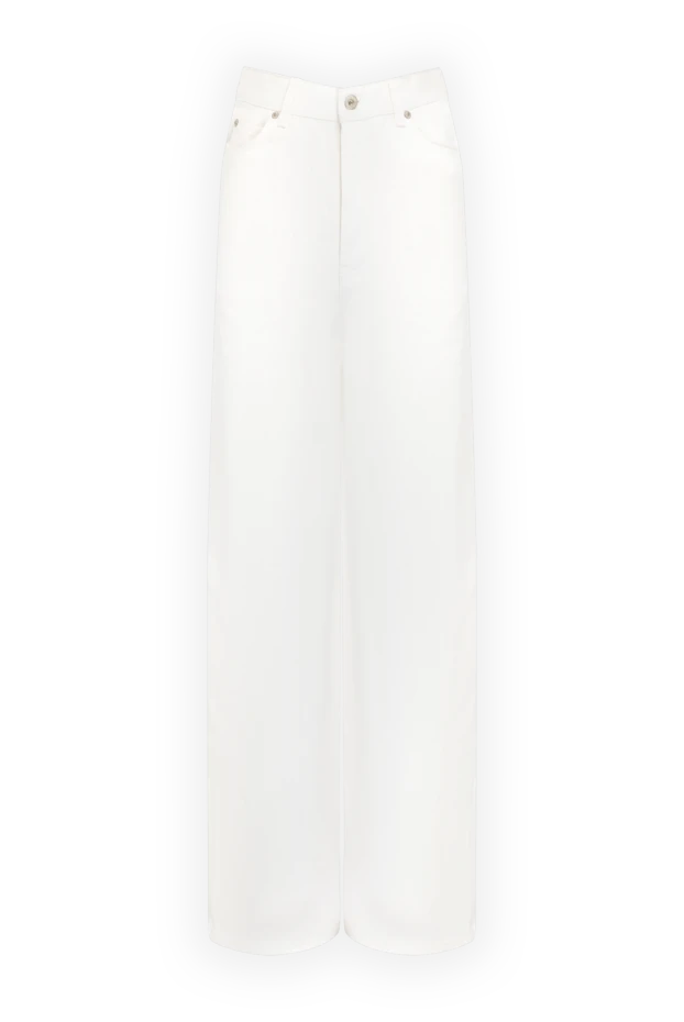 Loewe woman women's white cotton jeans купить с ценами и фото 180337 - photo 1