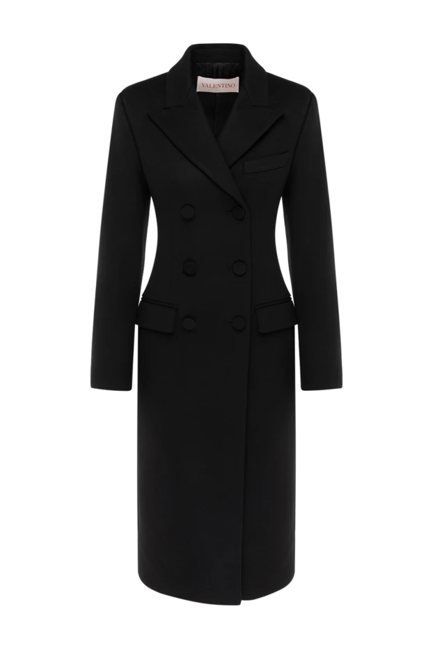 Valentino woman women's black coat made of wool and cashmere купить с ценами и фото 180339 - photo 1