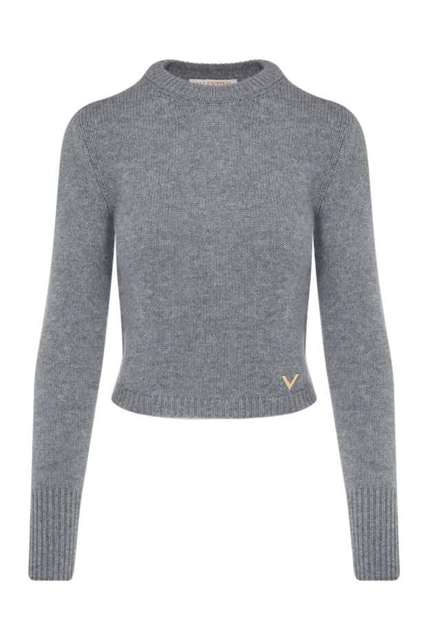 Valentino woman women's gray cashmere jumper купить с ценами и фото 180340 - photo 1