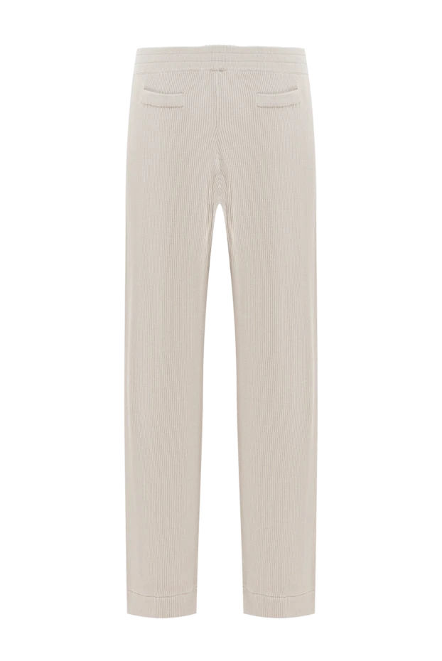 Brunello Cucinelli women's gray ribbed knit trousers 180349 - photo 2