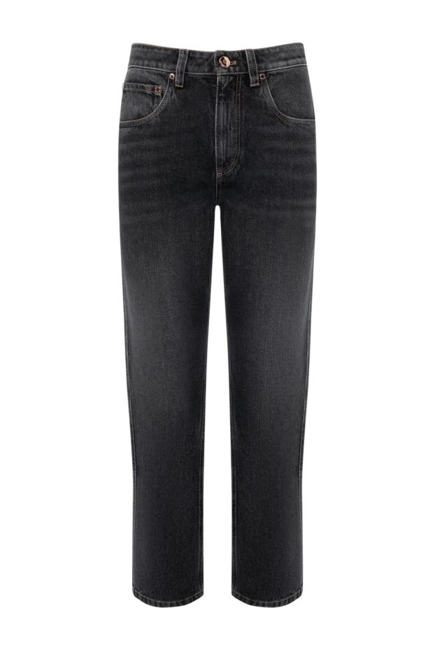 Джинсы из хлопкового денима графитового оттенка с эффектом выцветания
- фото 1