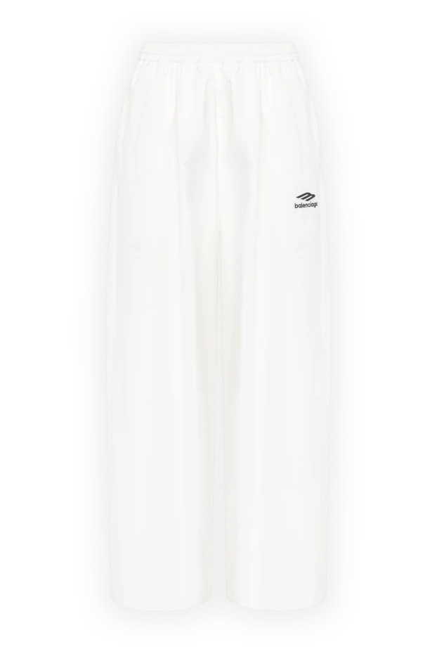 Balenciaga woman women's white trousers made of cotton and polyamide купить с ценами и фото 180365 - photo 1