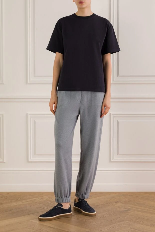 Әйелдерге арналған кең кашемирден жасалған спорттық шалбар - фото 2