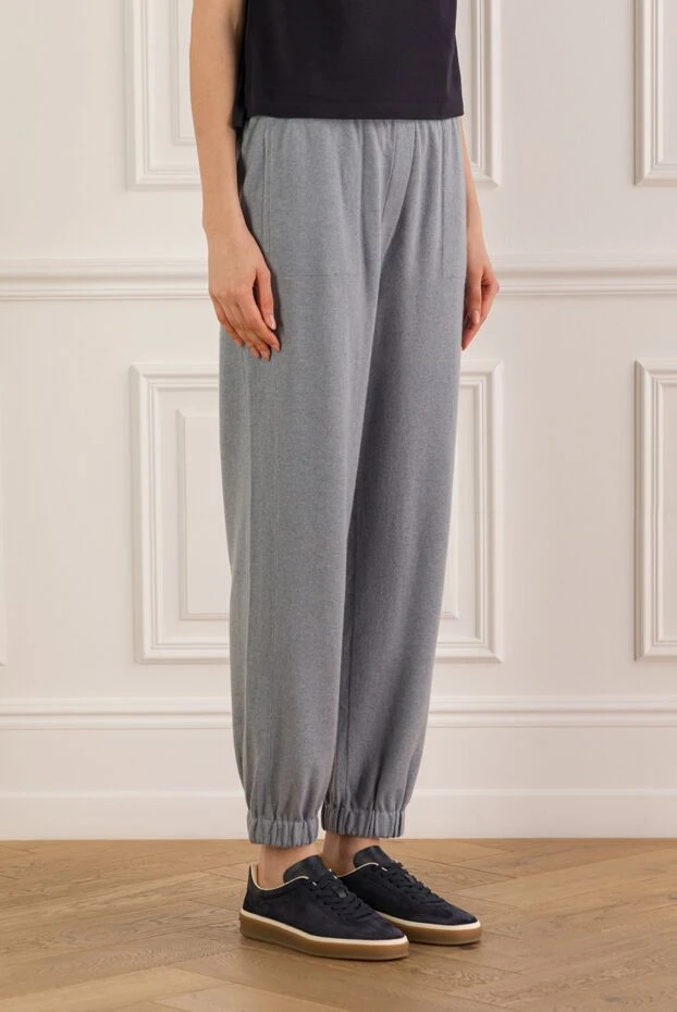 Brunello Cucinelli әйелдерге арналған кең кашемирден жасалған спорттық шалбар 180371 - фото 3