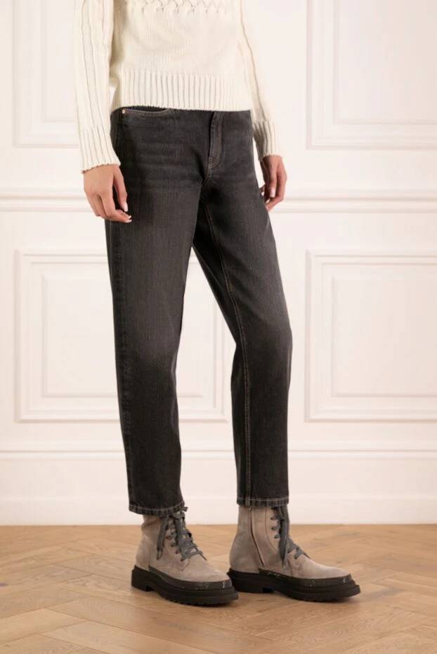 Brunello Cucinelli модель прямого кроя с комфортной посадкой на талии
 180383 - фото 3