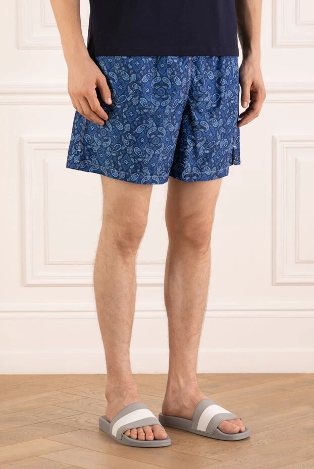Isaia шорты пляжные мужские синие. 180421 - фото 3