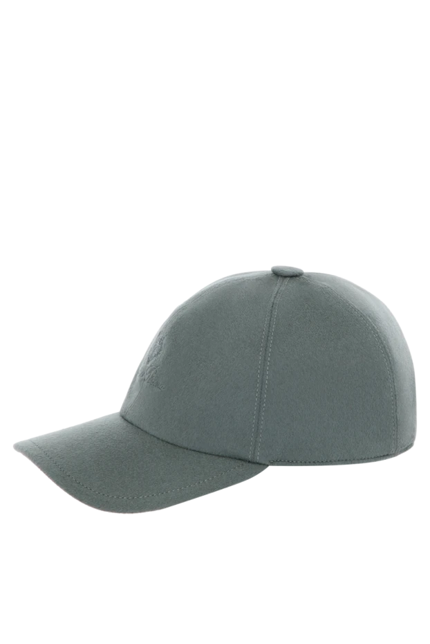 Loro Piana cashmere baseball cap with embroidered logo gray men's 180427 - photo 3
