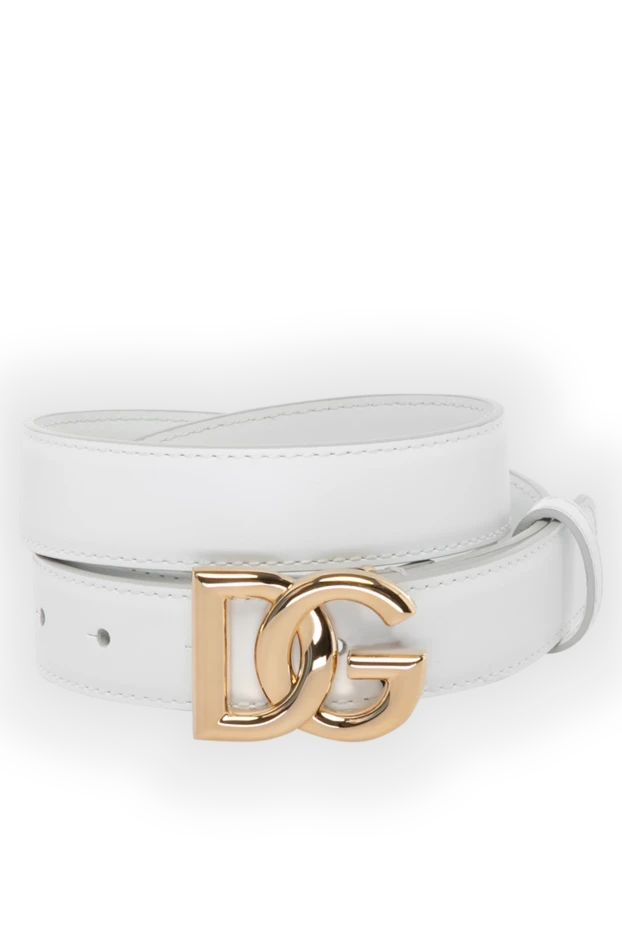 Dolce & Gabbana woman women's white belt made of genuine leather купить с ценами и фото 180438 - photo 1