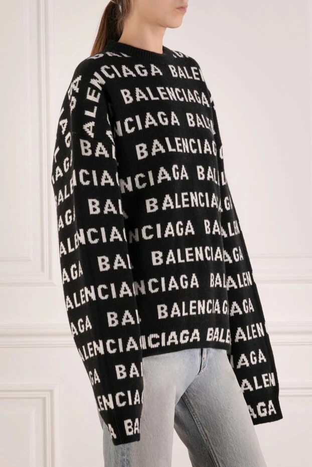 Balenciaga женские джемпер женский розовый с логотипом 180604 - фото 3