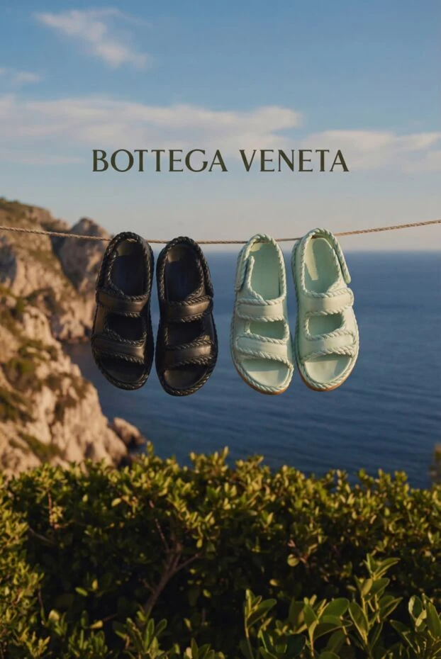 Bottega Veneta жұмсақ тоқылған жалбыз түсті былғарыдан жасалған әйелдер сандалдары
 180462 - фото 2