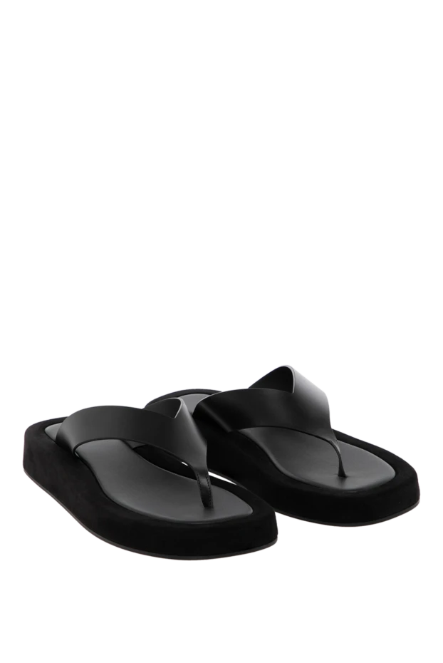 The Row woman women's black slippers made of suede and genuine leather купить с ценами и фото 180497 - photo 2