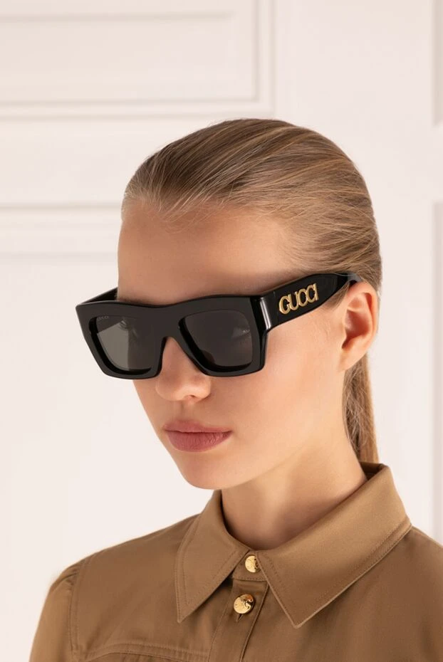 Gucci woman women's glasses made of plastic, black купить с ценами и фото 180505 - photo 2