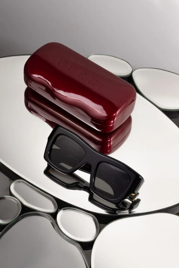 Gucci очки женские из пластика черные 180505 - фото 3