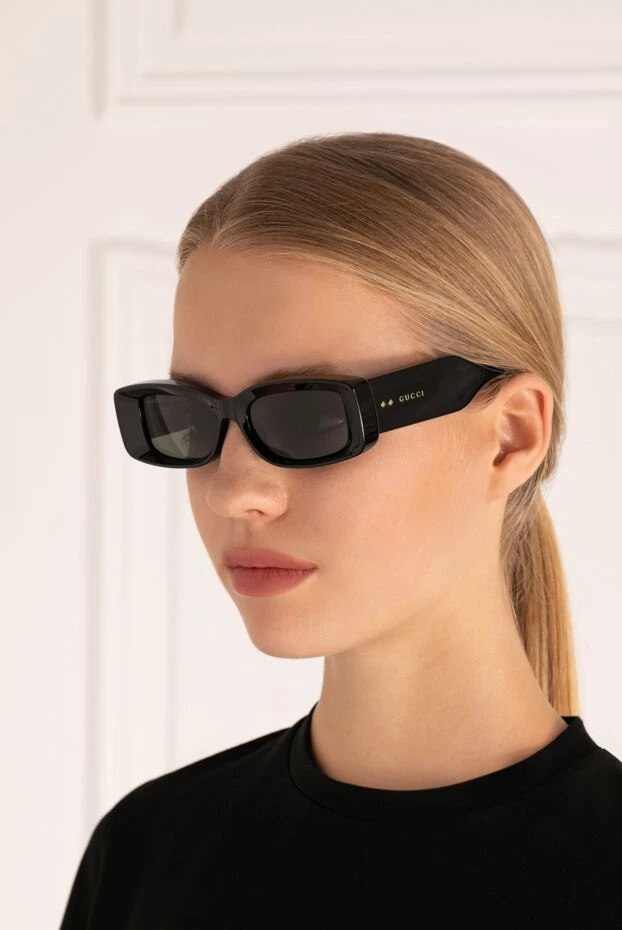 Gucci woman women's sunglasses, black, plastic купить с ценами и фото 180507 - photo 2