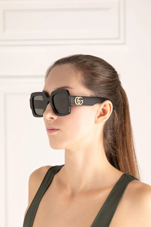 Gucci woman women's sunglasses, black, plastic купить с ценами и фото 180508 - photo 2